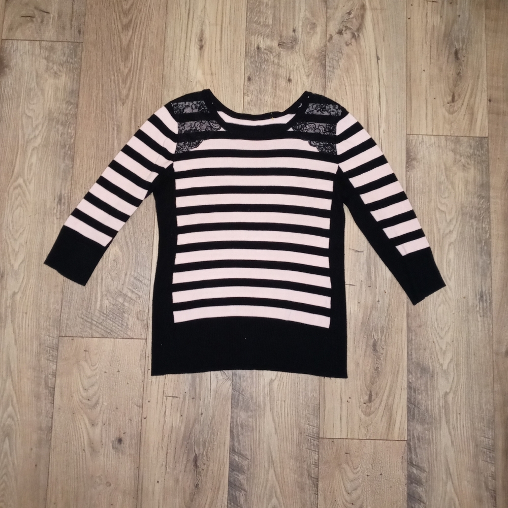 Bcx Striped 3/4 Sleeve Top